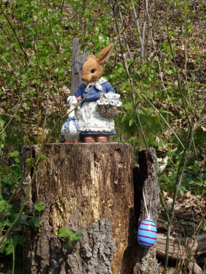 Ich habe die Frau vom Osterhase im Wald getroffen :-) .