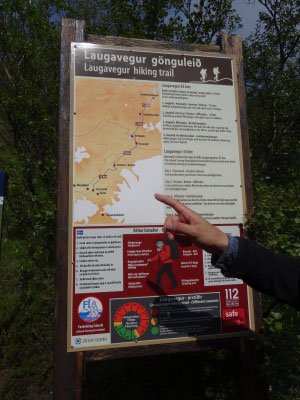 Eine der Schautafeln mit der berühmten Trekkingroute.