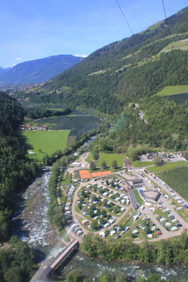 Blick auf unseren Campingplatz