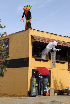 Halloween is visible every where you go...
