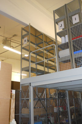 Gitterverkleidung für Regale Gittereinhausung Gitter Seitenteile + Rückwände für Regale - auch nachträglich montierbar! lagerconsulting.at