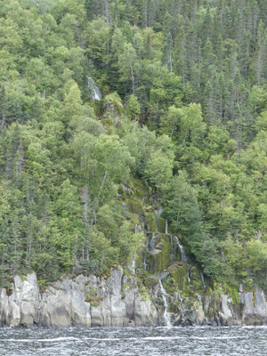 La chute en cascades.
