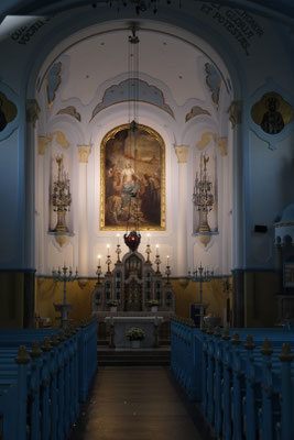 Blick in die Blaue Kirche
