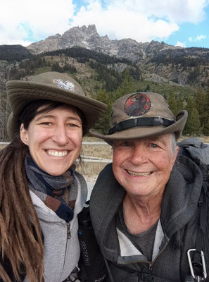 Sarah und Rand Grand Teton Nationalpark, Wanderung, Trekking als Paar, zelten