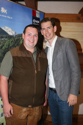 Foto mit Sebastian Kurz beim Kirchenwirt (c) Barbara Gerber