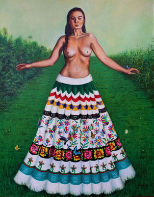 "Equilibrio", Acryl auf Baumwolle, 100cm x 80cm