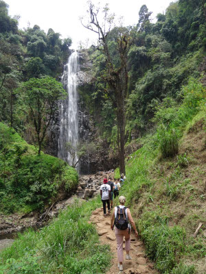 Besuch des Mnambe-Wasserfalls.