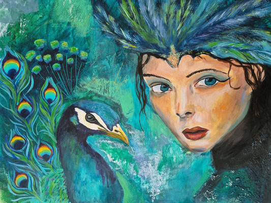 "Mit Stolz", Acryl, Papier 50x65cm, 170 Franken