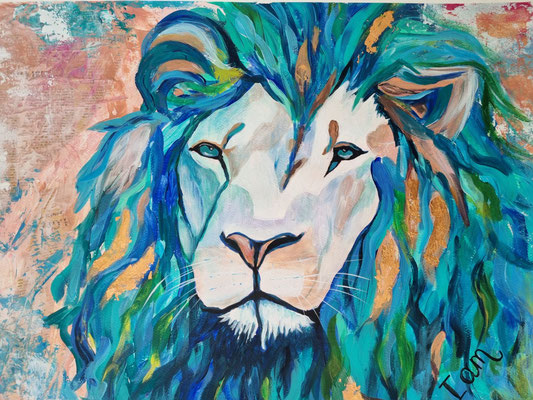 "I AM" Acryl, Papier, 50x65cm, 170 Franken