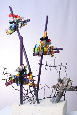 Anthropocene Florae #5 SOLD : W- 10" x D-10" x H - 15"
