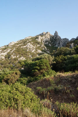 Klettern in den Bergen von Portixeddu