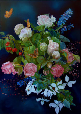 "Sommerrosen 1" (50×70cm) 2019