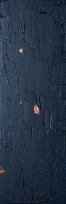 BRONZE KLECKS: 20x60x2cm, Acryl auf Leinwand, 2018
