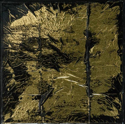 BLACK GLAMOUR Serie 2-IV: 20x20x2cm // Mischtechnik auf Leinwand, 2022
