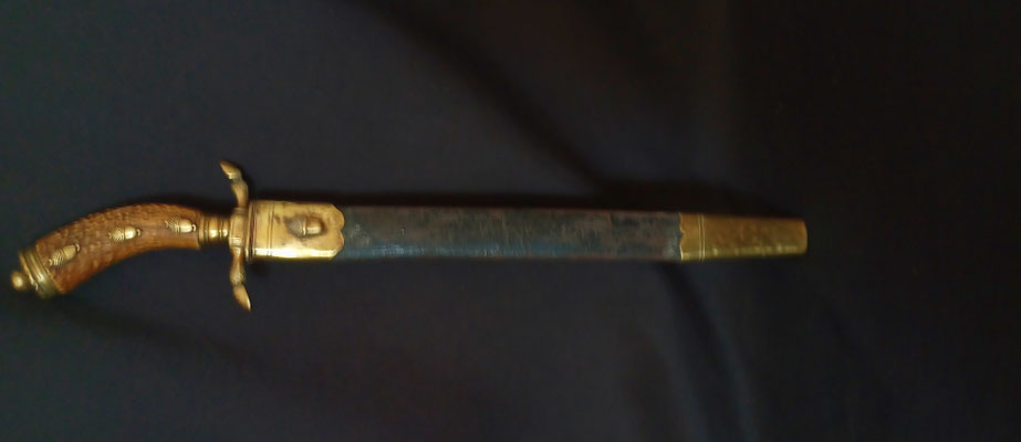 dague de chasse clem & jung  avec fourreau cuir 