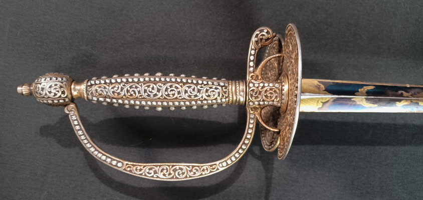 épée d'officier d'epoque revolution en argent 