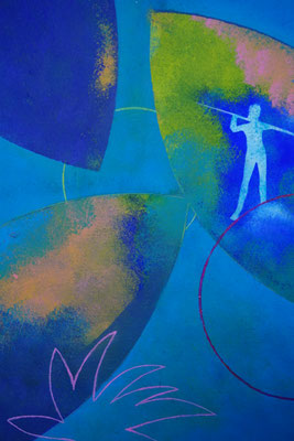 Blue Avatar 50 x 40 cm Acryl auf Karton 