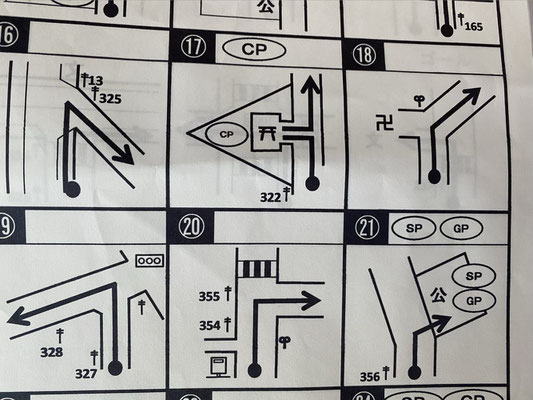 このコマ図を頼りに道を間違えないように進んでいきます