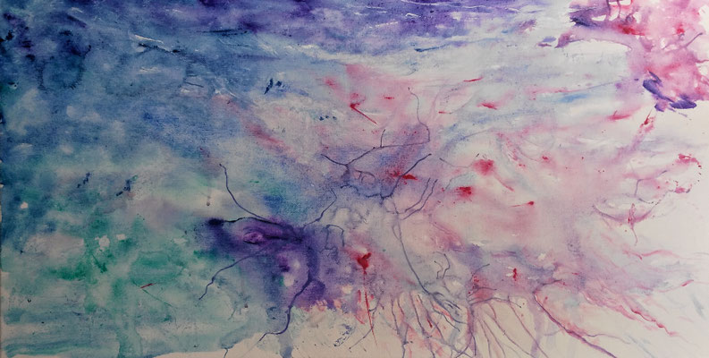 THUNDERBOLT, 40x80 cm, Acryl auf Leinen, Preis 300,-