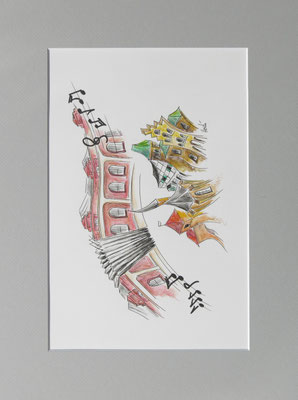 "Akkordeon"   -   Druck incl. Passepartout 30x40 limitierte Auflage von 20 Stck   -   45,-