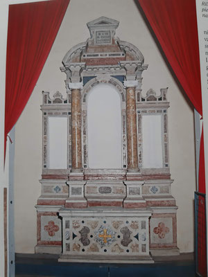 Altare nella ex chiesa parrocchiale di Vigasio