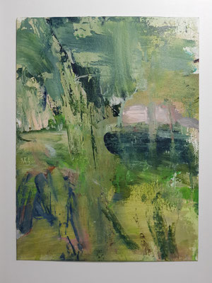 abseits der Pfade / off the beaten track · Acryl auf Papier · 24 x 32 cm · 2024