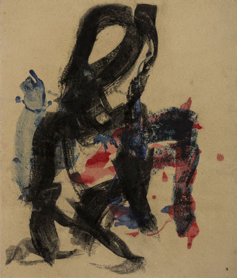 Gottfried Mairwöger, Ohne Titel (Akt Bali), Tusche auf Papier, 66,7 x 77,5 cm - verfügbar