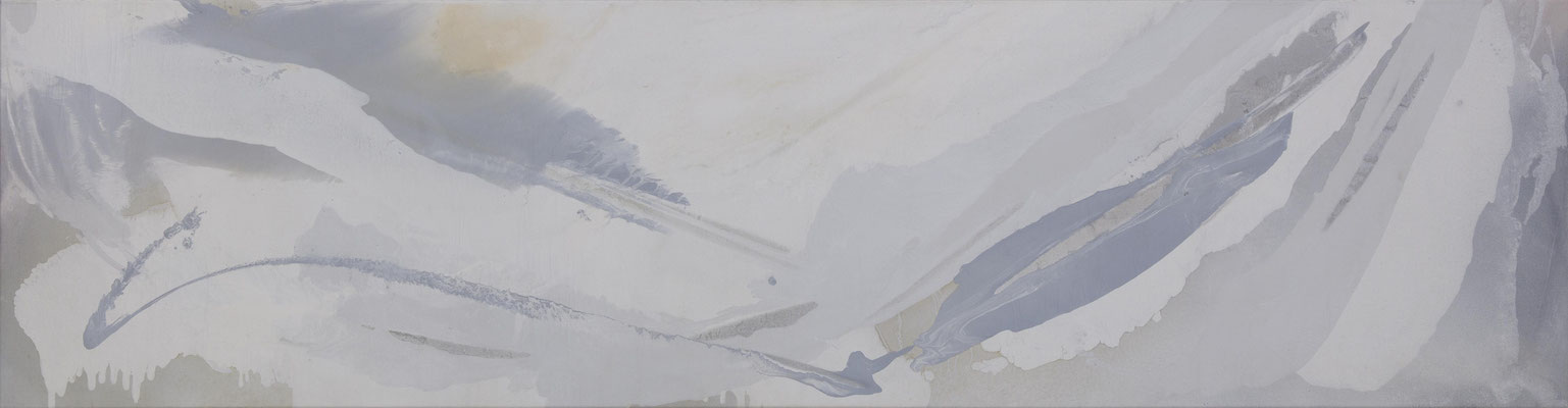 Gottfried Mairwöger, Ohne Titel, Öl auf Leinen, 65 x 250 cm - verfügbar