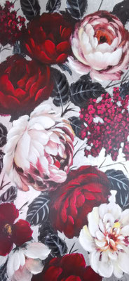 "Rosenrot II" hochkant 70 x 150 cm , 299,-€