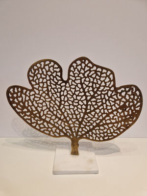 "Goldener Baum", Metall auf Marmorsockel, Höhe 39cm, 179,-€