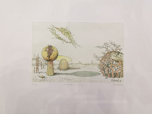 Paul Struck, "Landschaft in Erwartung", 20 x 30 cm, Lithographie auf Büttenpapier, nummeriert, limitiert und handsigniert, 99,-€