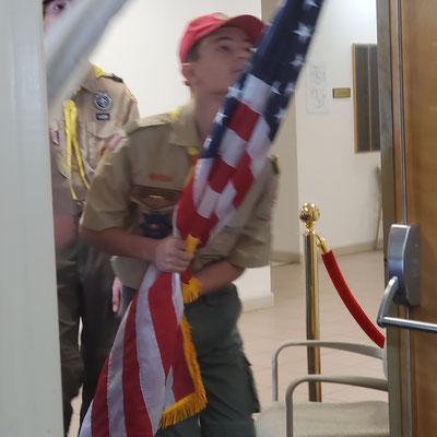 Boy Scout Troop 82 Presenting the Colors