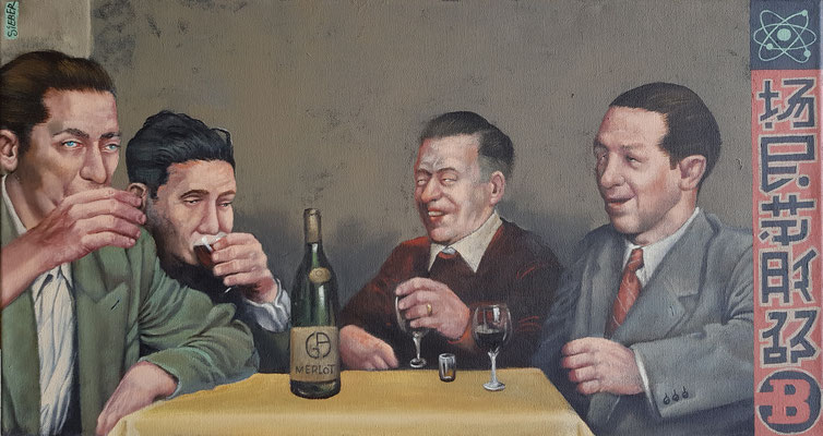 Gemälde 795,TRINKER,Acryl auf Leinwand, 2024, 35 x 65 cm