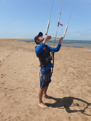 Rogers erste Berührung mit dem Kite