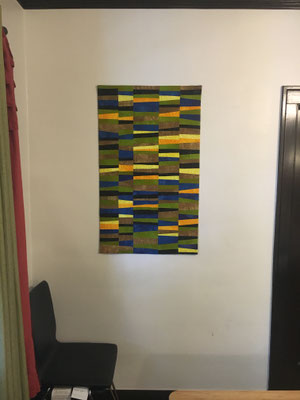 First Apartment Wall Quilt hanging in Chicago!