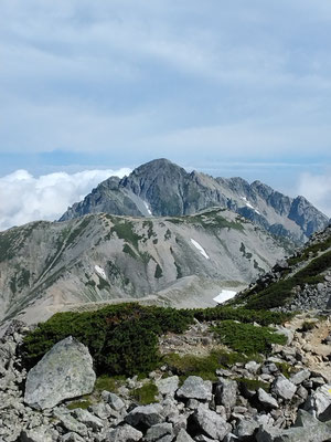 立山から剣岳を望む