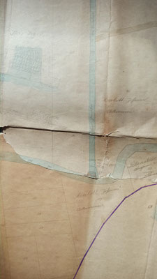 Wehr und Mühle in der Übersichtskarte, Anlage zum Antrag Wasserrecht von 1926
