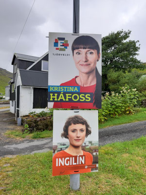 Wahlplakate in Kollafjördur