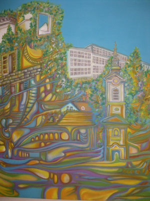 ARTwork: Beatrix Prinz (AT) | SELECTed . 19 - Titel: Lebensorte - Schwechat: Format 80x100cm - Preis: 1.200,00€