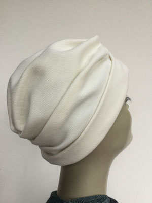 Wi 36 - Turban "Nizza" ohne Schlaufe- weiss - Kopfbedeckung kaufen