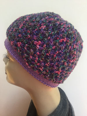 So 99b - Kopfbedeckung kaufen - 2 in 1 kopfbetonte Mütze gehäkelt - multicolor
