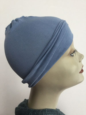 G14 - Kopfbedeckungen nach Chemo - Baumwollchäppli fein - hellblau