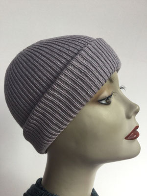 Wi 99g - Vreni Lorenzini - Kopfbedeckungen kaufen- Wintermodelle - Melone gestrickt - grau 