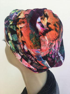 So 19b - Hutmodell Beanie (doppelte Stofflage) - multicolor kräftige Farben