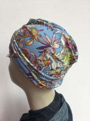 So 39t  - Turban Nizza ohne Schlaufe - Schmetterlinge auf Himmelblau