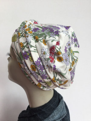 So 19n - Chemochäppli kaufen - Hutmodell Beanie (doppelte Stofflage) -Frühlingswiese