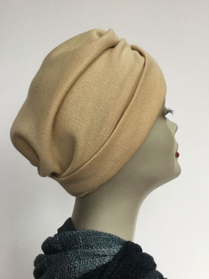 Wi 39d - Turban "Nizza" ohne Schlaufe - beige - Kopfbedeckung kaufen