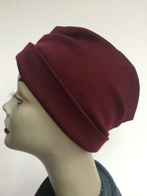 Wi 39m - Turban "Nizza" ohne Schlaufe - bordeaux - Kopfbedeckung kaufen