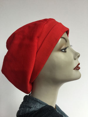 Wi 19b - Beanie genäht - Feuerrot - Vreni Lorenzini - Kopfbedeckung kaufen 