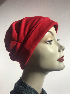Wi 39a - Turban "Nizza" ohne Schlaufe - rot - Kopfbedeckung kaufen